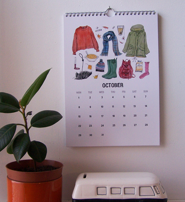 2018 calendar okt Etsy low