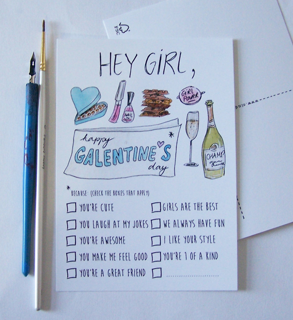 Hey girl galentine photo mangomini Etsy