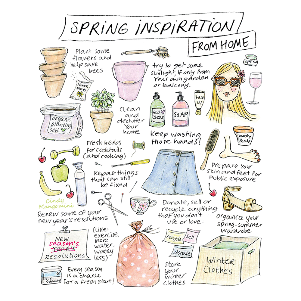 2020 spring plan stay home Mangomini insta