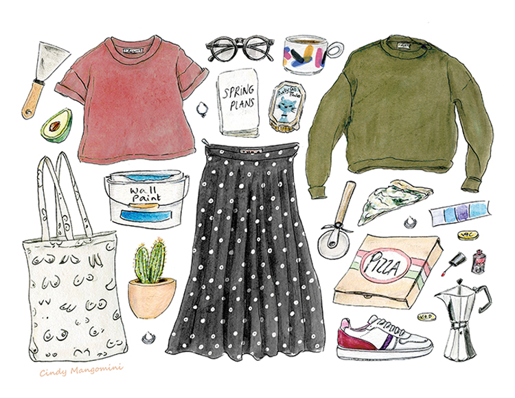 2021 Hello April Calendar Illustration Mangomini