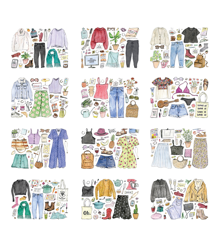 2023 13 Mangomini calendar back blog